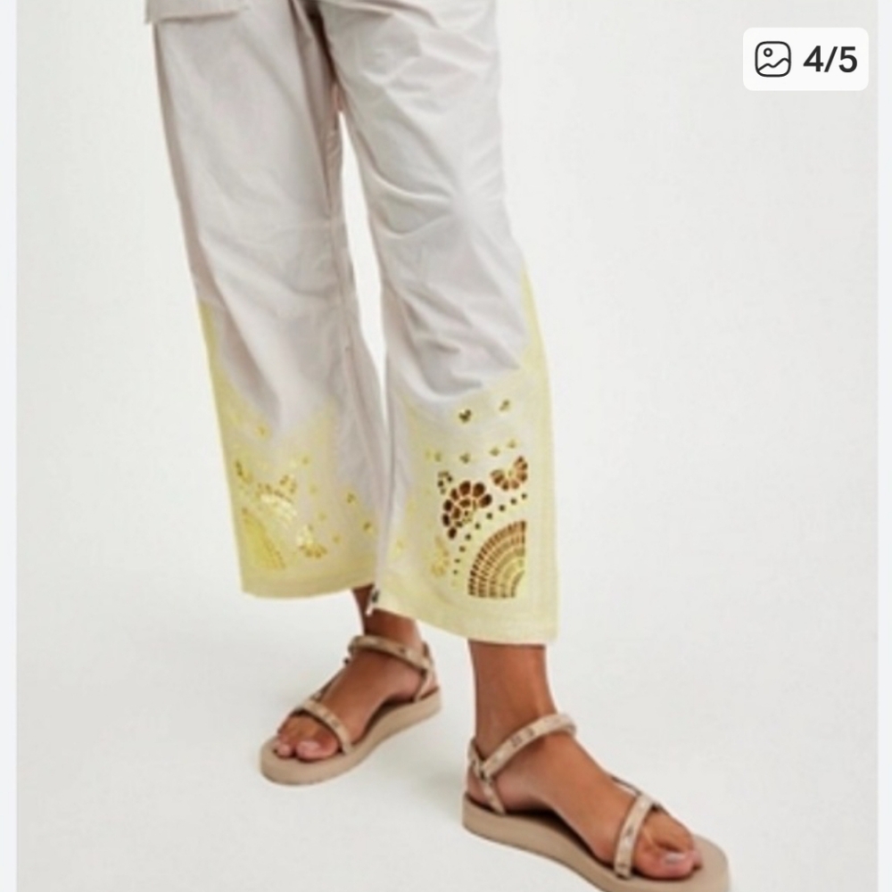๐๐Free People fly by night embroidered cargo style cropped hiking pants - Picture 4 of 5